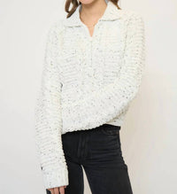 Central Park West - Tasha Cable Chenille Half Zip Sweater