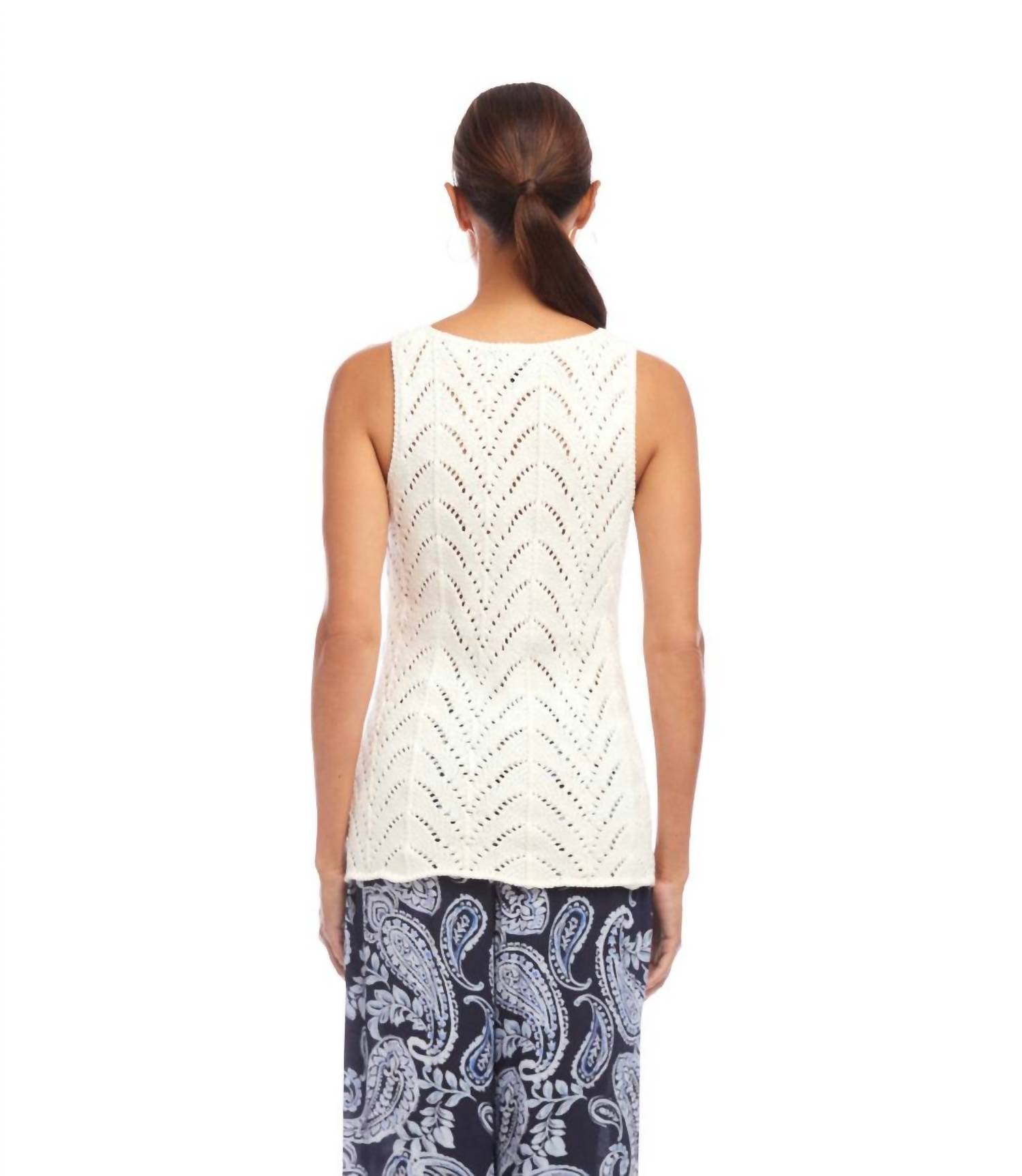 Karen Kane - Crochet Sweater Tank Top