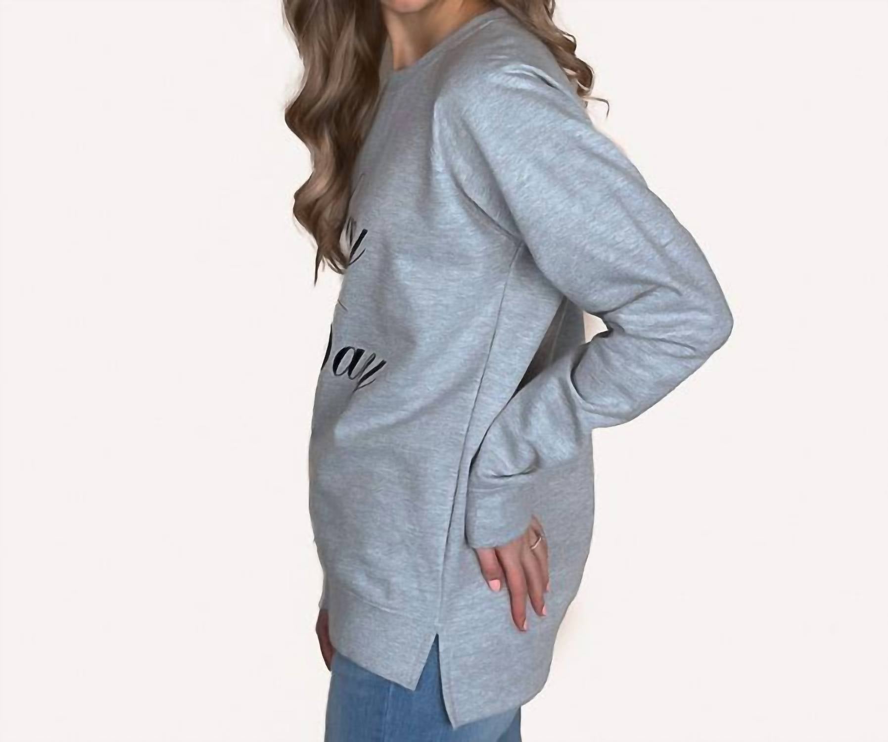 The Minted Olive - Lazy Day Graphic Crewneck Sweatshirt