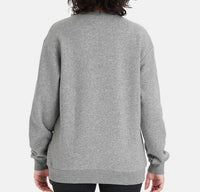 ALTERNATIVE Cozy Fleece Crewneck Sweatshirt Top in heather grey - women's sweater - alternate view