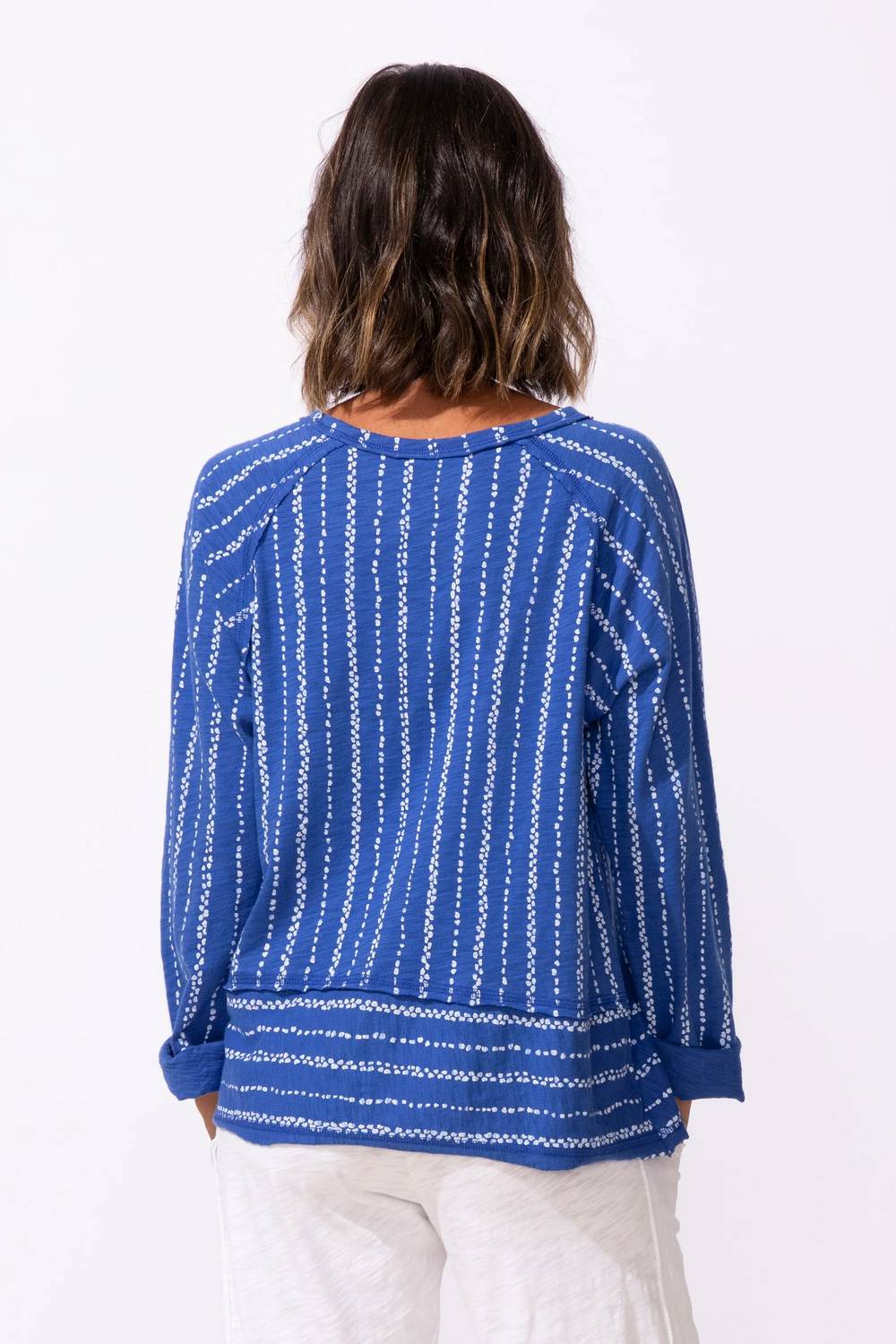 Escape By Habitat - Driftwood Stripe Cotton Pullover Sweatshirt