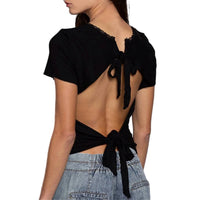 Pol - Open-back Tie Top