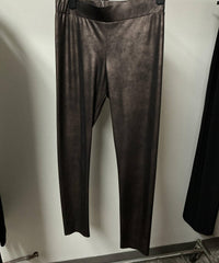Frank Lyman - Metallic Faux Leather Pants
