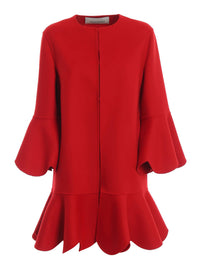 Valentino - Compact Wool And Cashmere Scalloped Coat