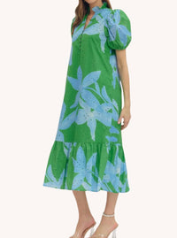 Entro - Botanical Cotton Midi Dress