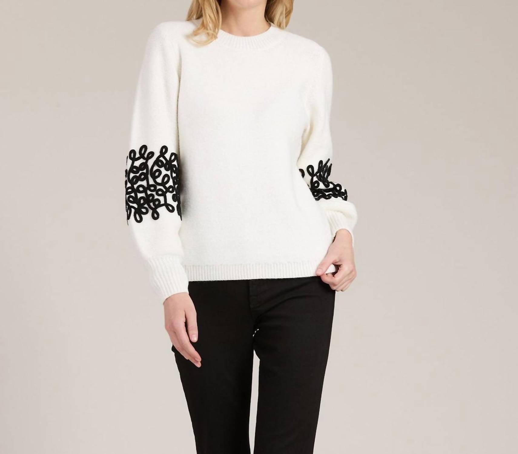 Tyler Boe - Soutache Trim Sleeve Sweater