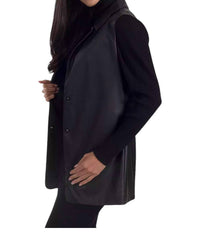 Nine West - WOMEN'S FAUX LEATHER SLEEVELESS BLAZER