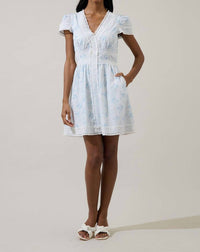 SUGARLIPS Arabella Floral Lace Mini Dress in white - women's dress - view 4