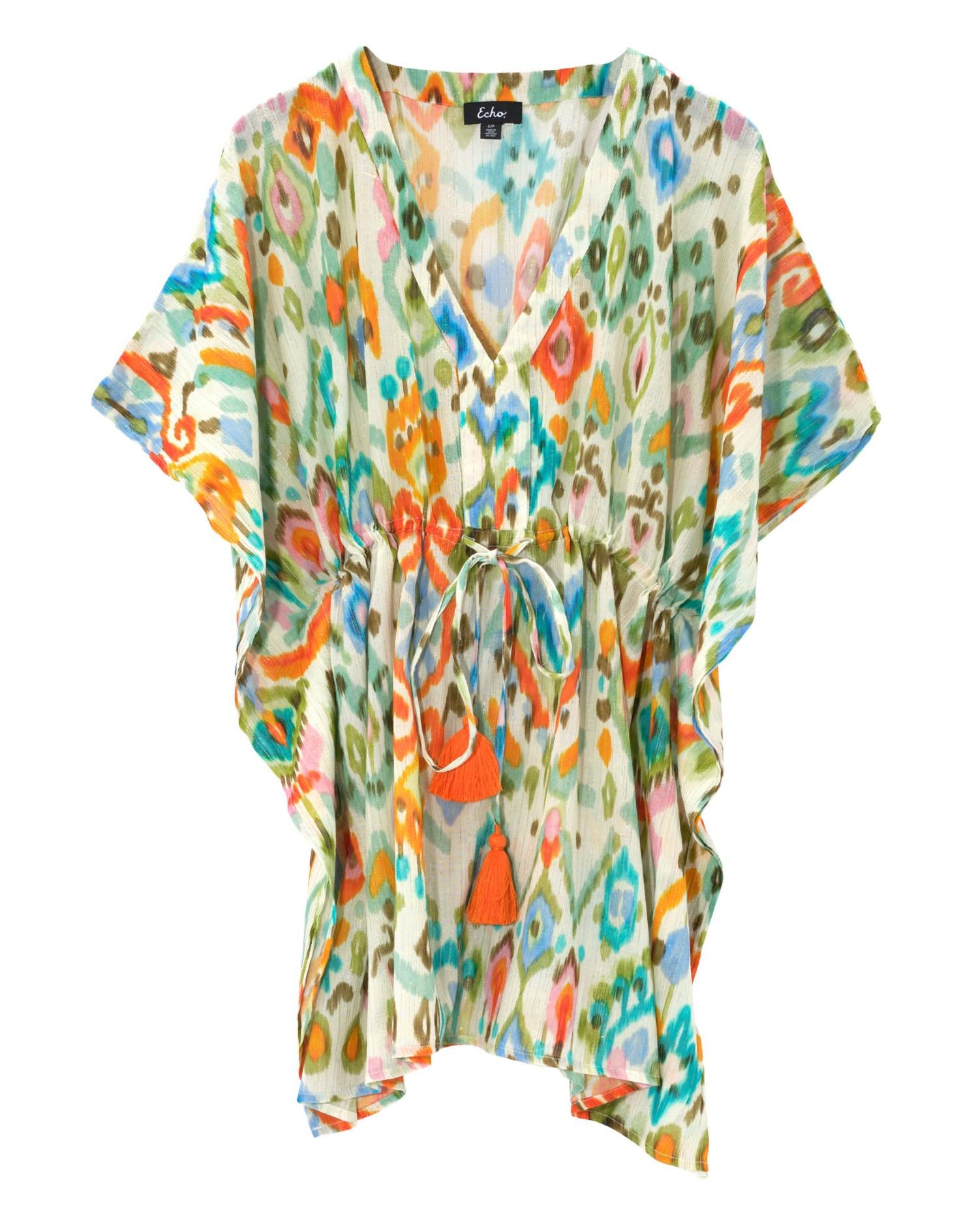 Echo - Ikat Caftan Swim Cover-up