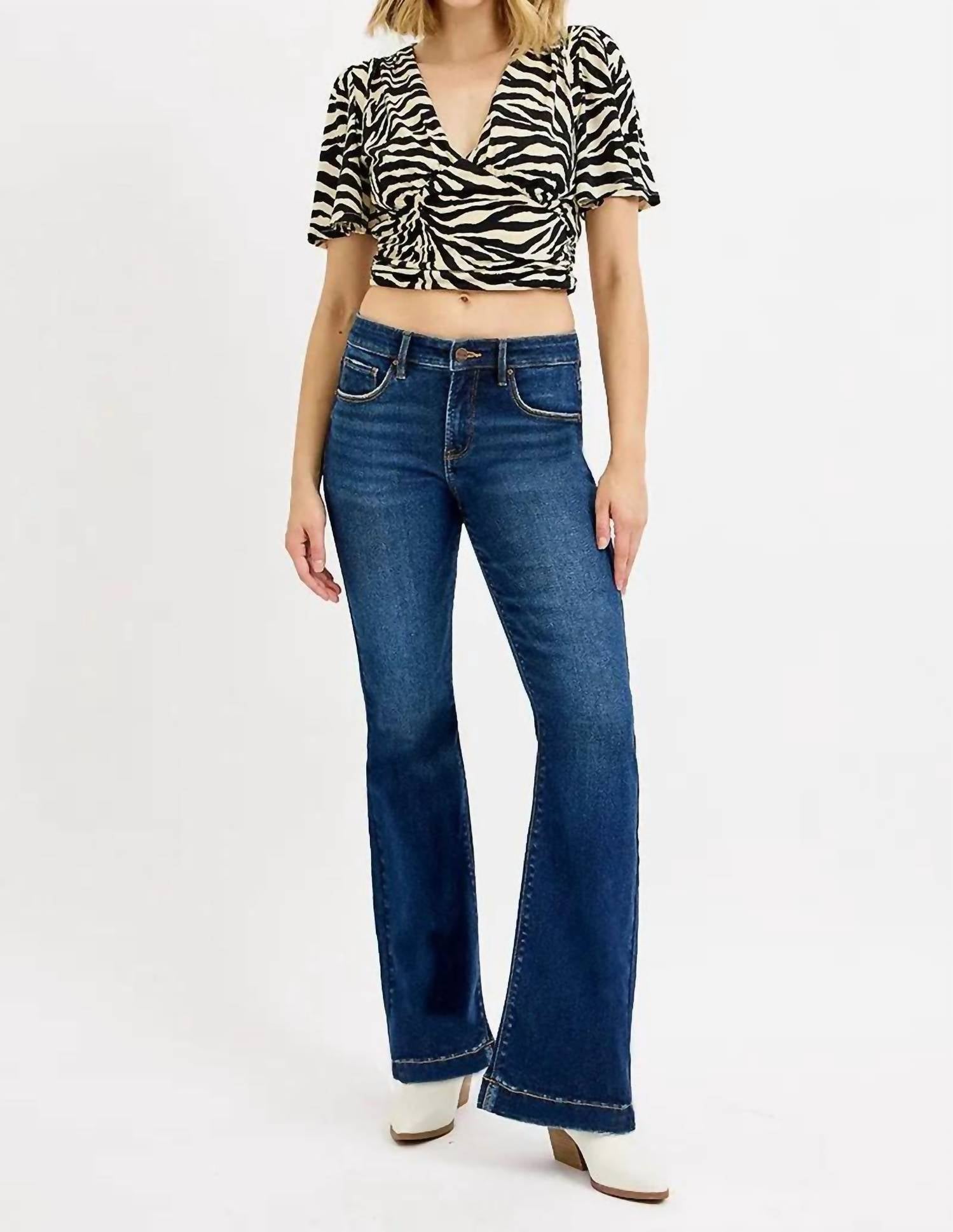 Risen - Tummy Control Mid Rise Flare Jeans