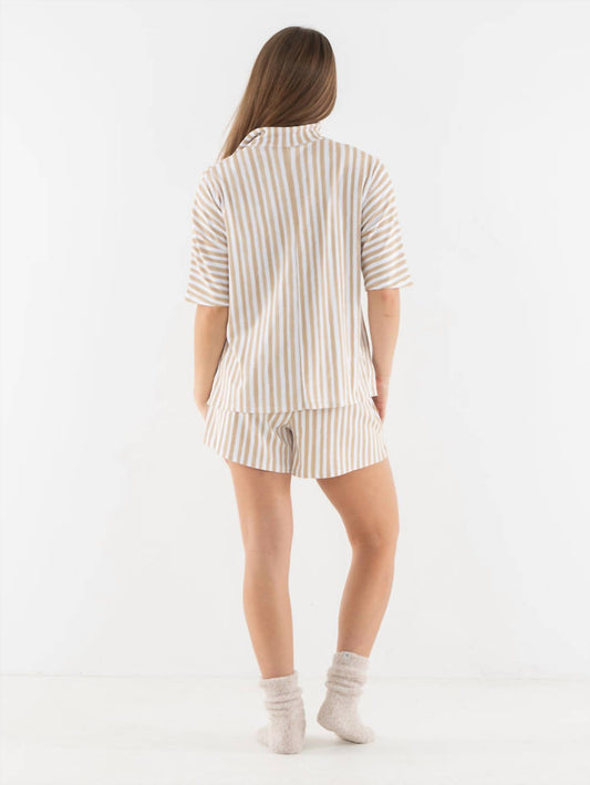 Emily Mccarthy - Stripe Pajama Short Set