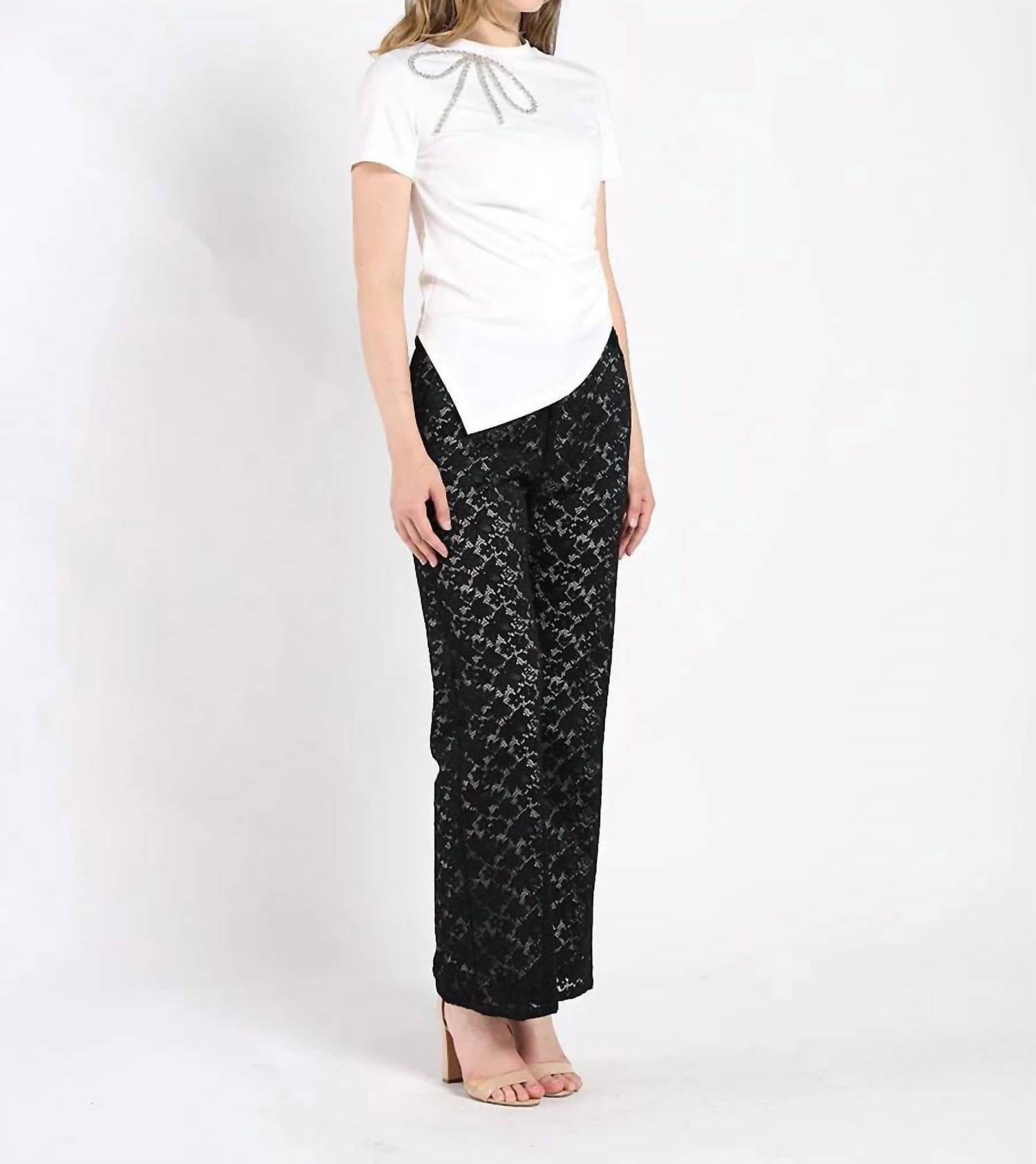 Gracia - Sparkly Bow Top