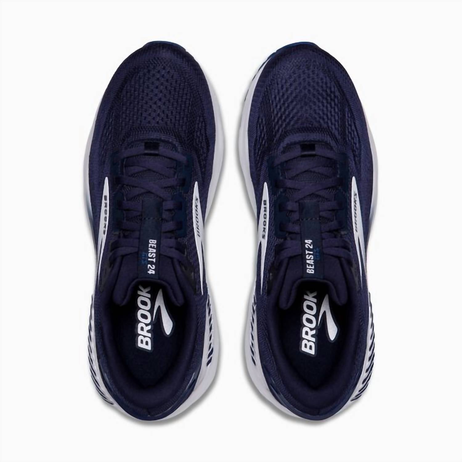 BROOKS Men's Beast Gts 24 Shoe in peacoat true navy white - men's shoe - alternate view