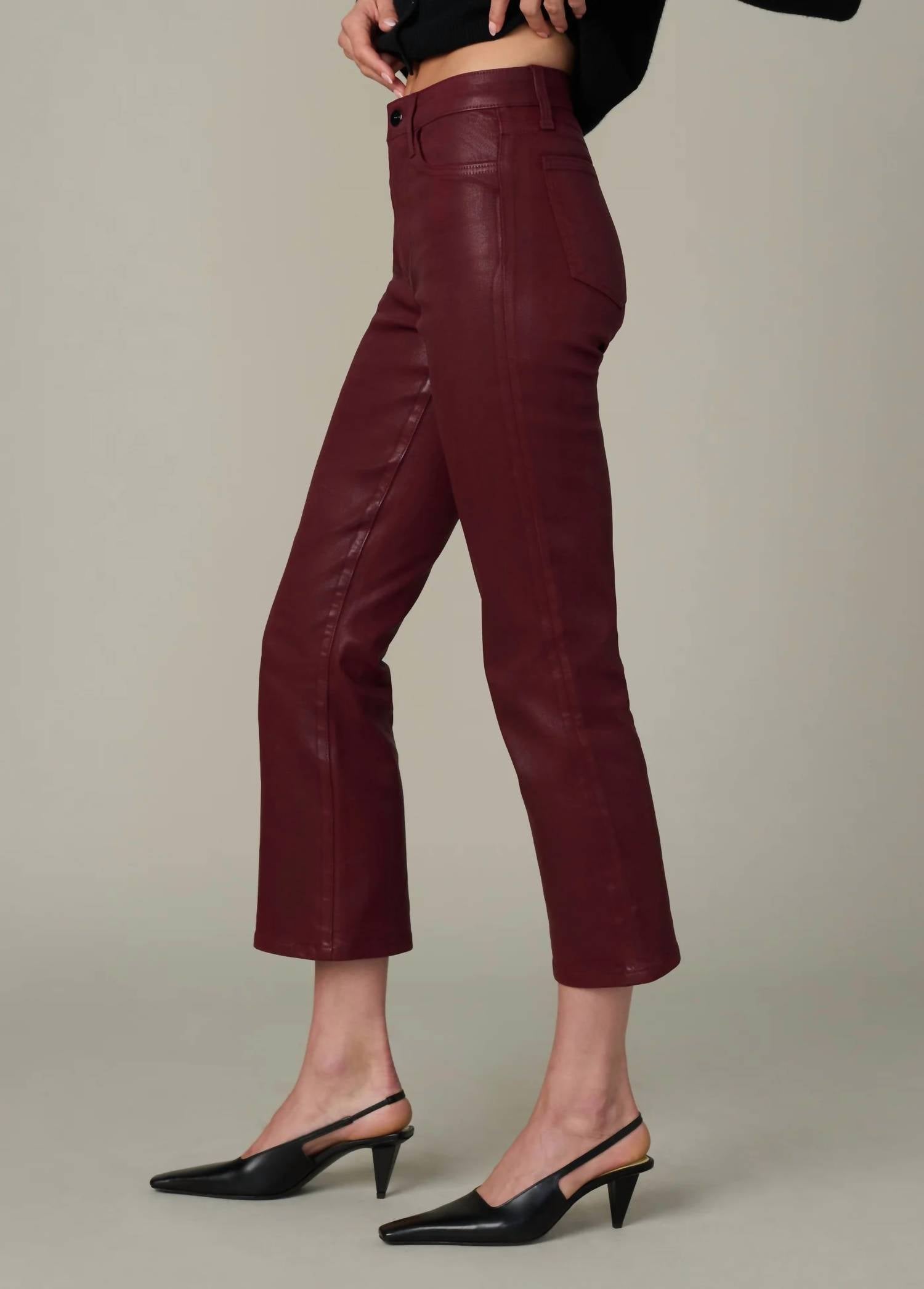 Joe'S Jeans - Callie Coated Cropped Bootcut Jeans