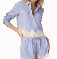 Cami Nyc - Luisa Cropped Button Down Cotton Poplin Top