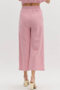 Entro - Women's Diamond Textured Pants