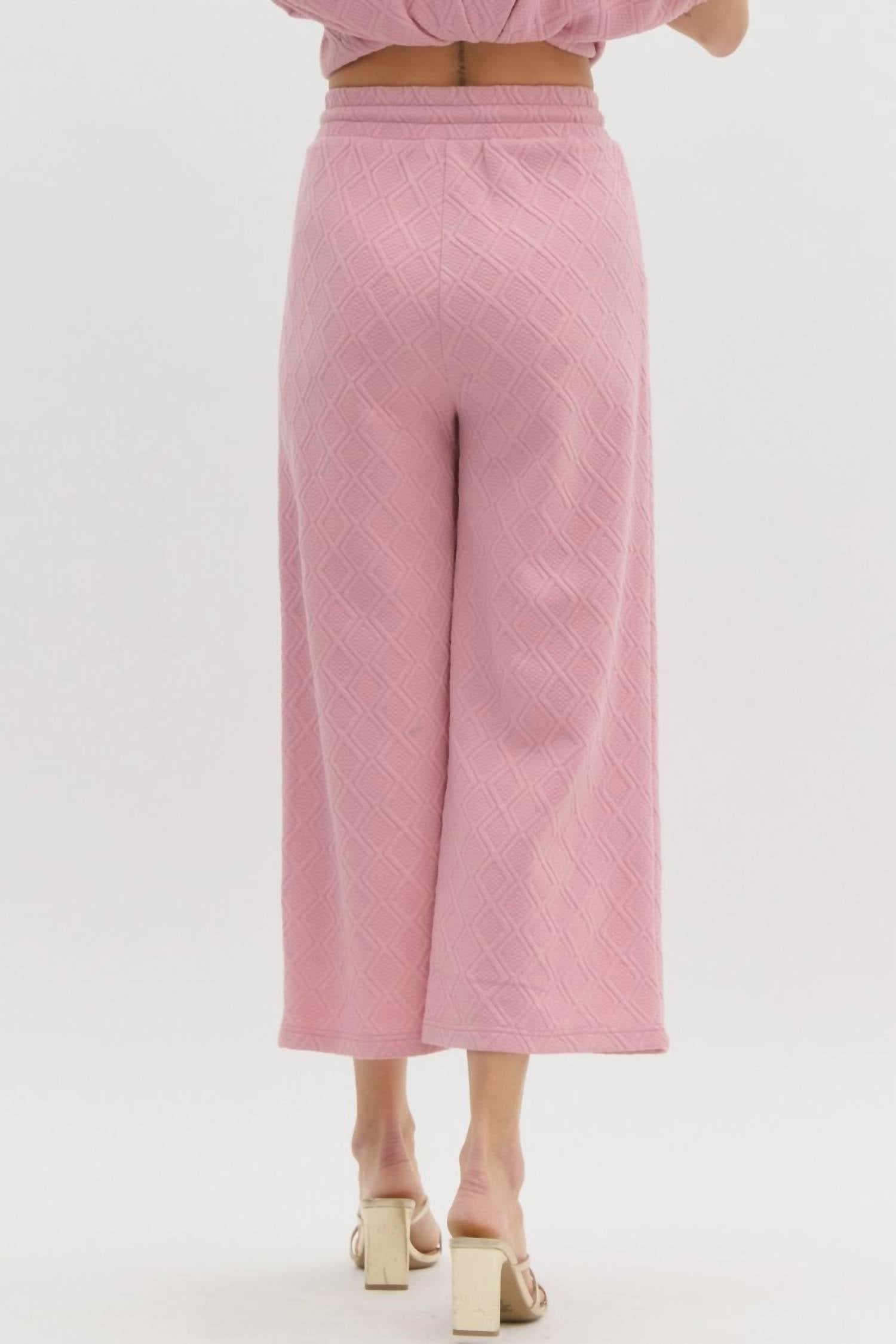 Entro - Women's Diamond Textured Pants