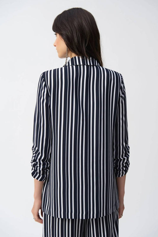 Joseph Ribkoff - Stripe Boxy Blazer Jacket