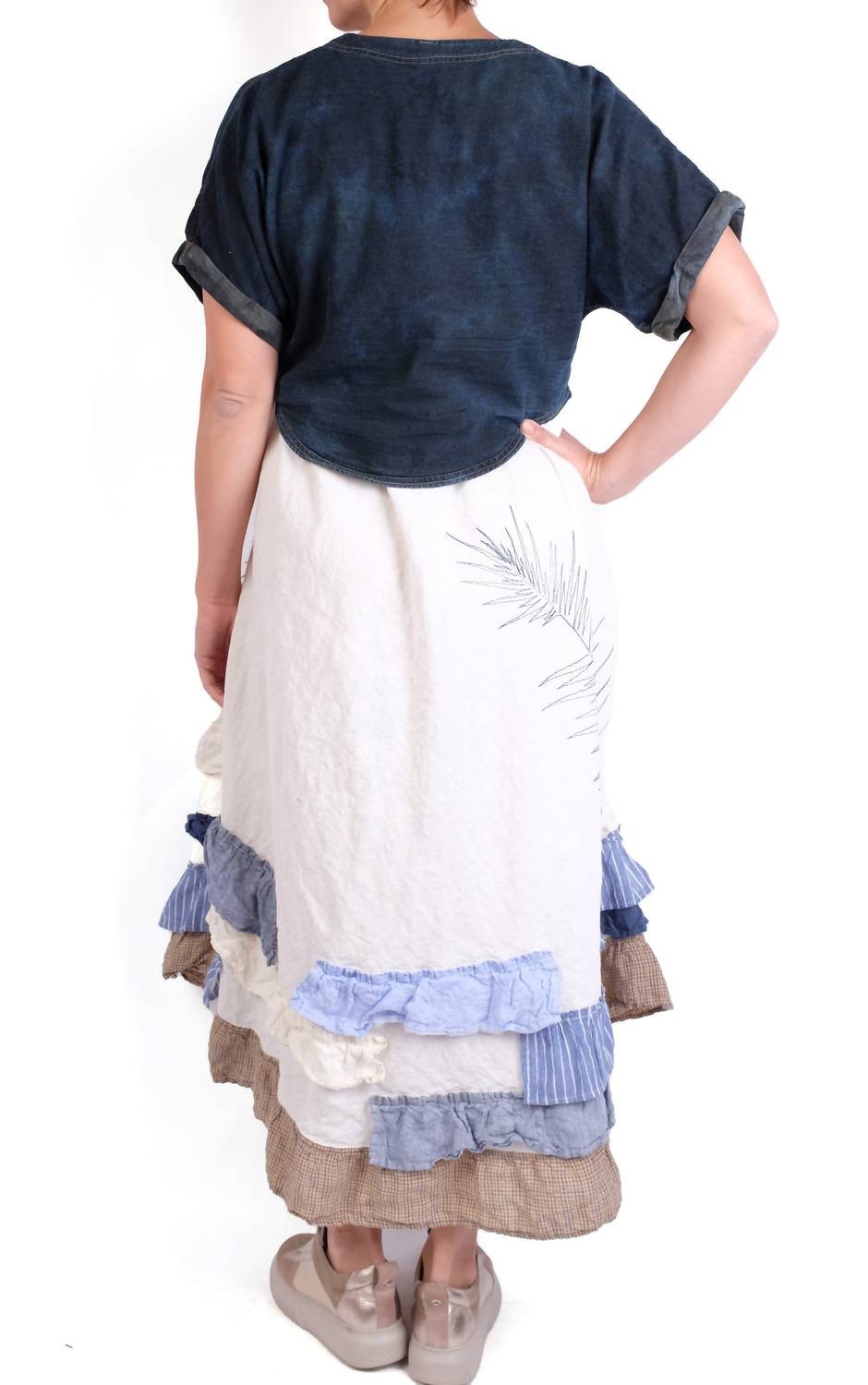 Mara Gibbucci - Ruffle Sleeveless Linen Dress