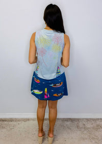 Queen Of Sparkles - Firework Over Boats Tank Dress