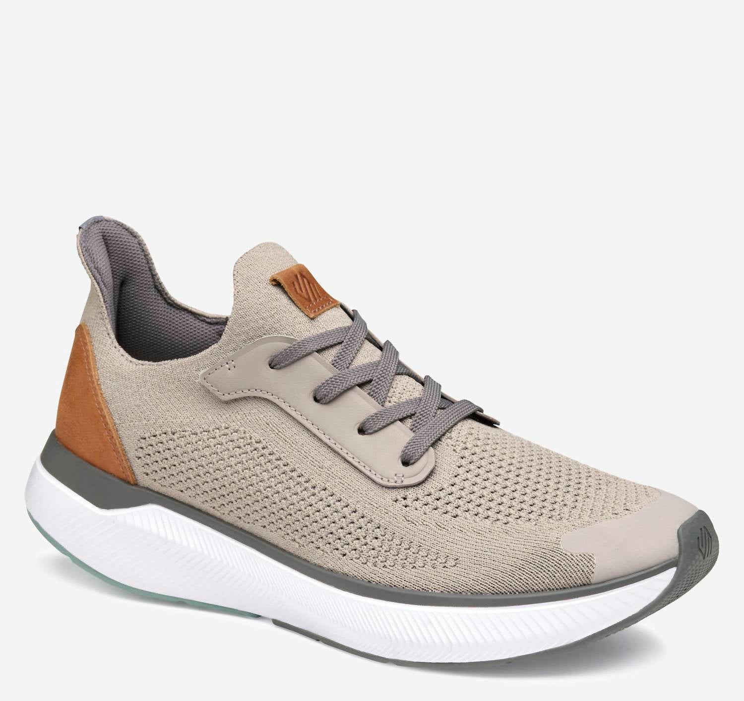 JOHNSTON & MURPHY Men's Miles Knit Shoe in taupe - men's sneaker