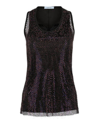 Salvatore Ferragamo - Women's Crystal Embellished Mesh Tank Top