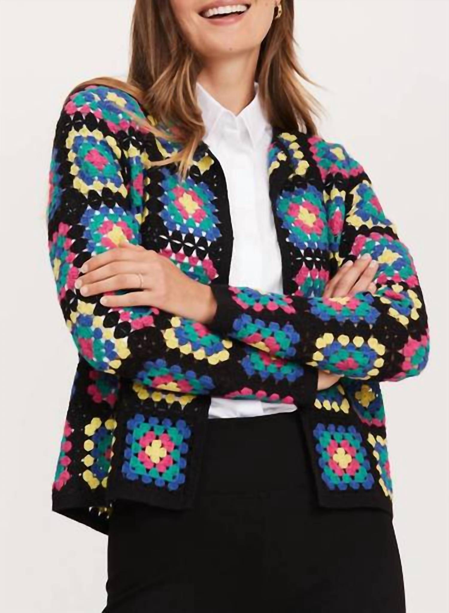 Tyler Boe - Floral Crochet Cardigan