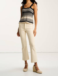 LISA TODD Women's Summer Sway Tank Top in almond black - women's tank top