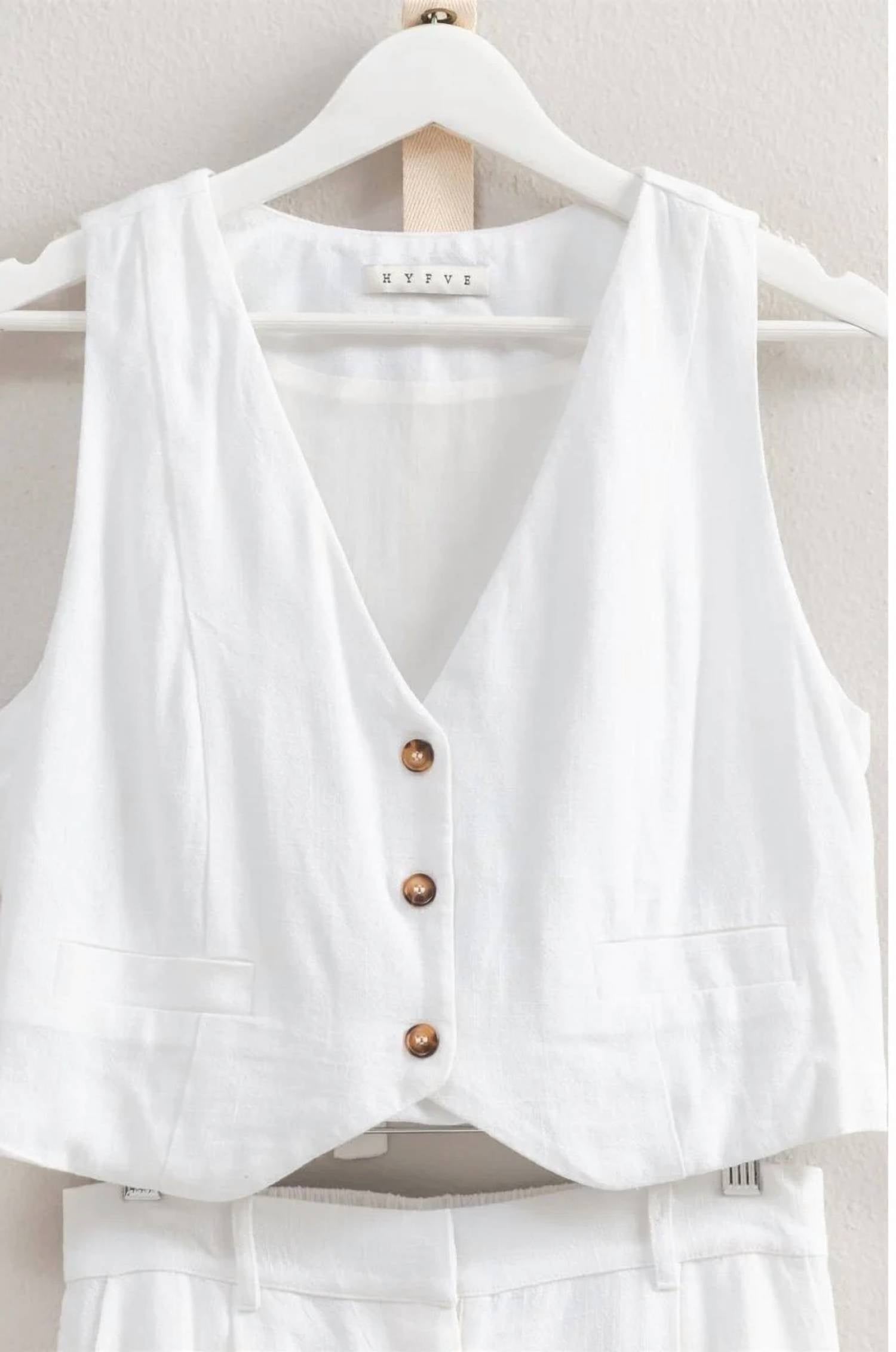 Hyfve - Rayon Linen Vest Short Set