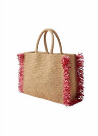 Baldiz - Women's Fringe Raffia Tote