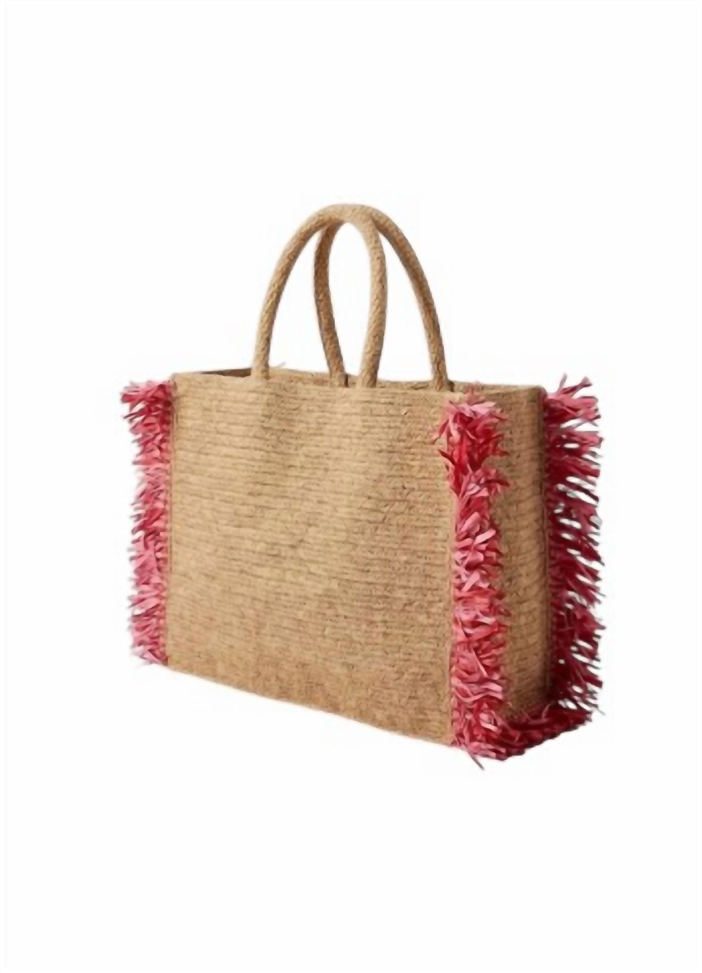 Baldiz - Women's Fringe Raffia Tote