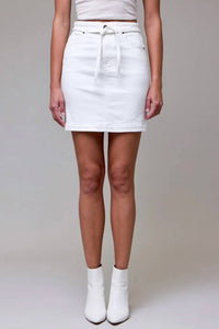 Hidden - Peyton High Rise Tie Mini Skirt