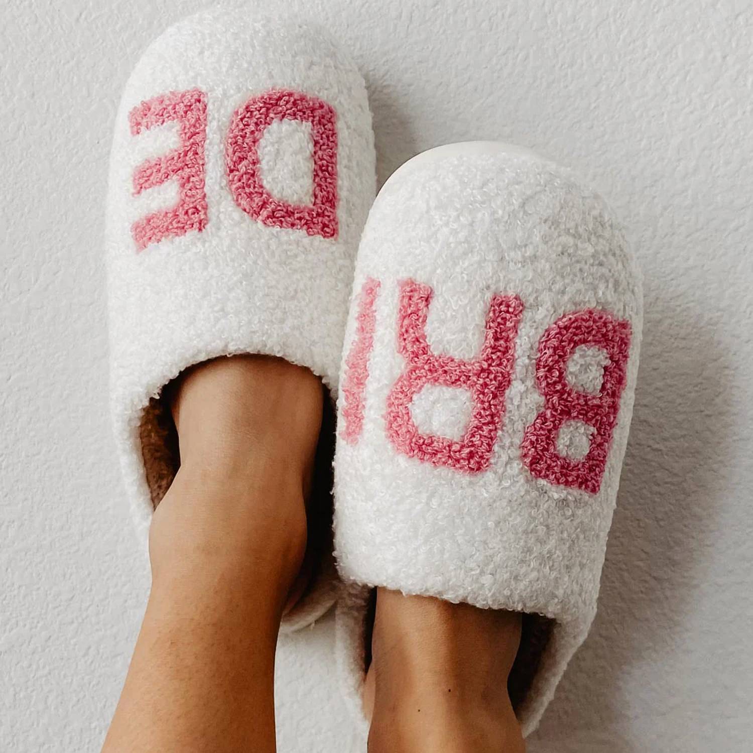 Katydid - Women's Bride Fuzzy Slippers