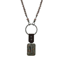 Legend Or Lies - Women's Blinged Ring Knotted Chain Necklace