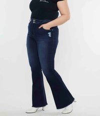 Kancan - Women's Morgan High Rise Flare Curvy Jeans