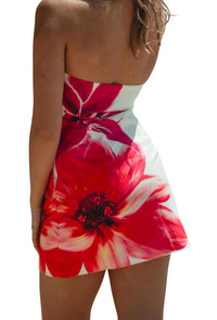 Runaway The Label - Bari White & Pink Floral Mini Dress