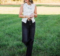 Bailey Rose Marabelle Western Vest in white - women's tank top - alternate view