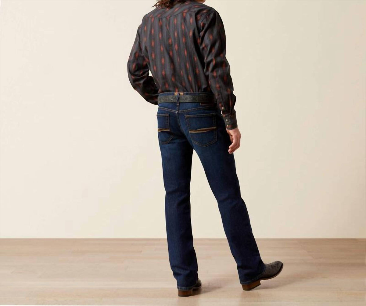 ARIAT M7 Slim Baron Straight Leg Jeans in hampton - men's jeans - detail view