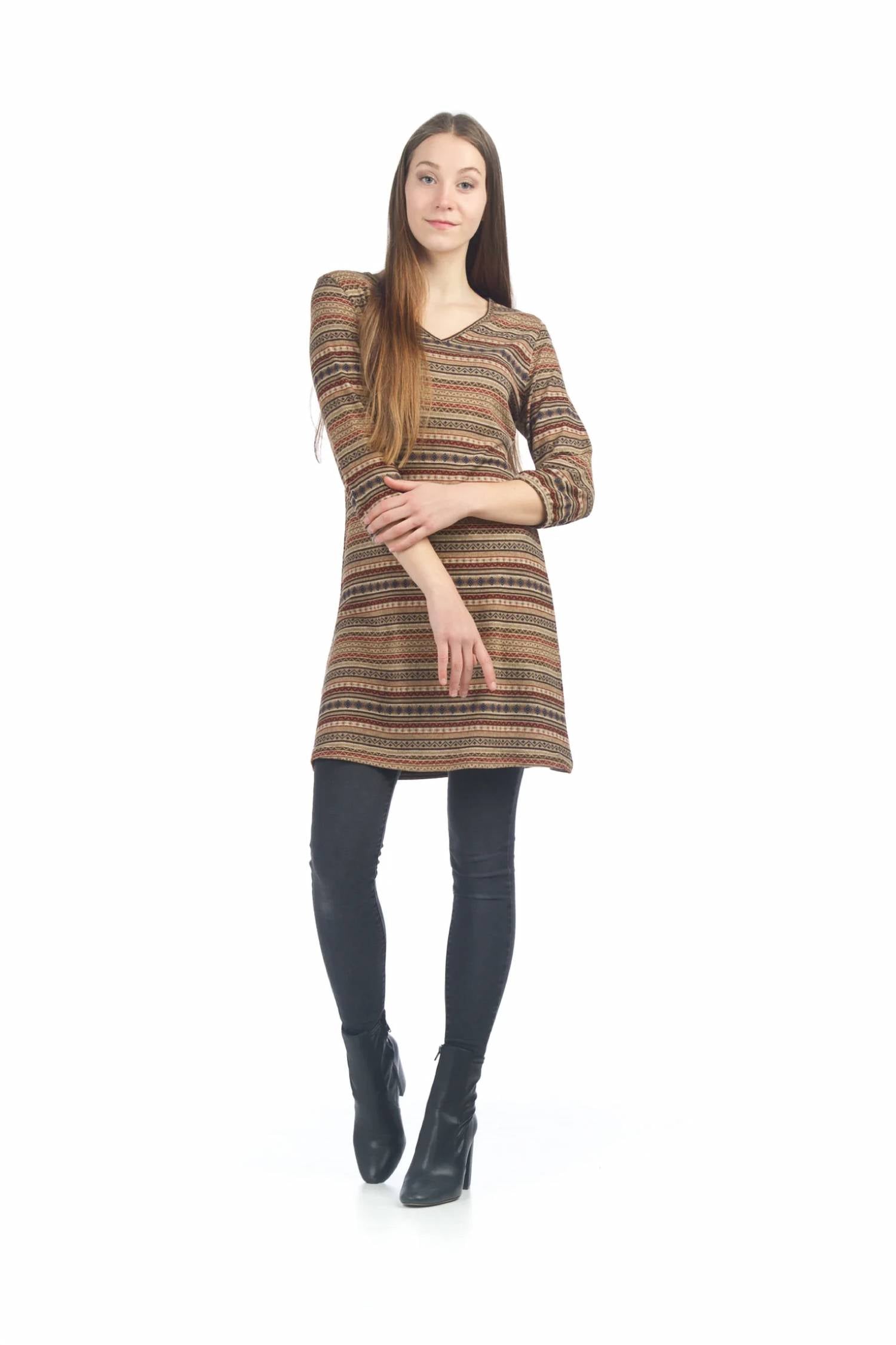 Papillon - Global V-neck Sweater Dress
