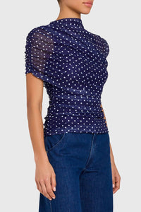 Amanda Uprichard - Evianna Polka Dot Top