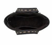 Trinity Ranch - Women's Genuine Hair On Cowhide Tooled Tote Crossbody Bag