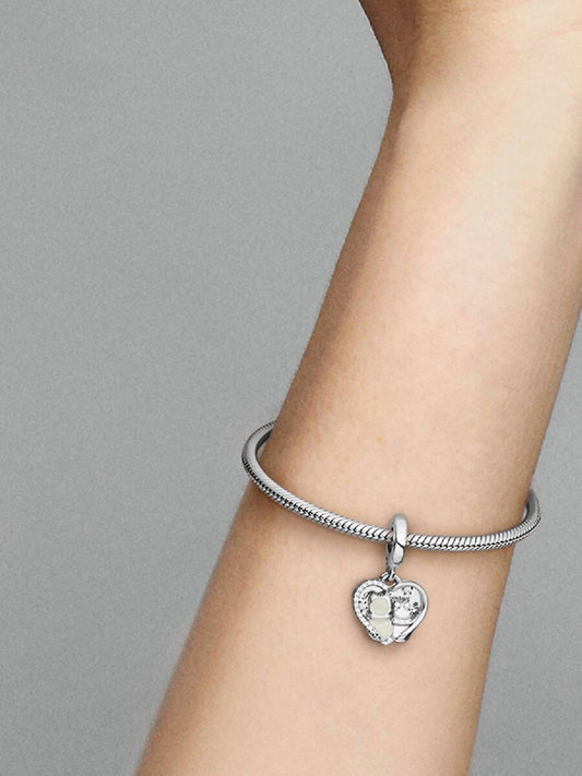 Pandora - Women's Cats & Hearts Dangle Charm