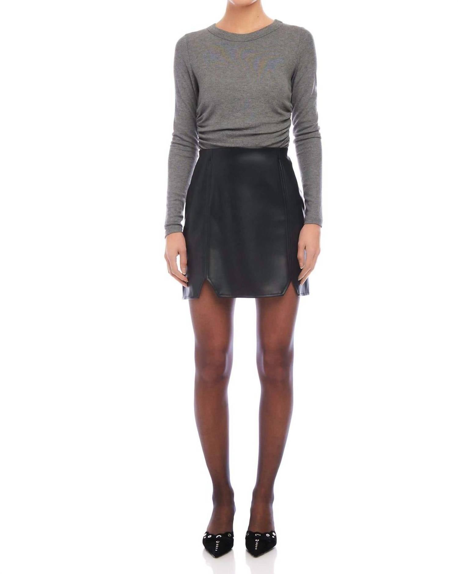 Fifteen Twenty - Macy Faux Leather Mini Skirt