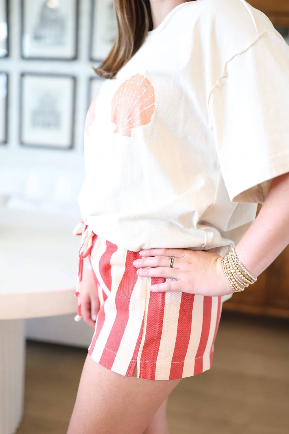 By Together - Ellie Striped Shorts