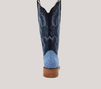 R Watson Boots - Women's Denim Bruciato Full Quill Ostrich Boot