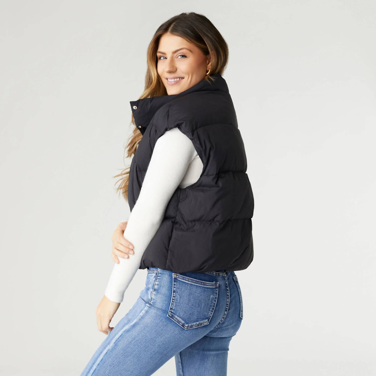 Coco + Carmen - Jana Chunky Down Vest With Cinched Bottom