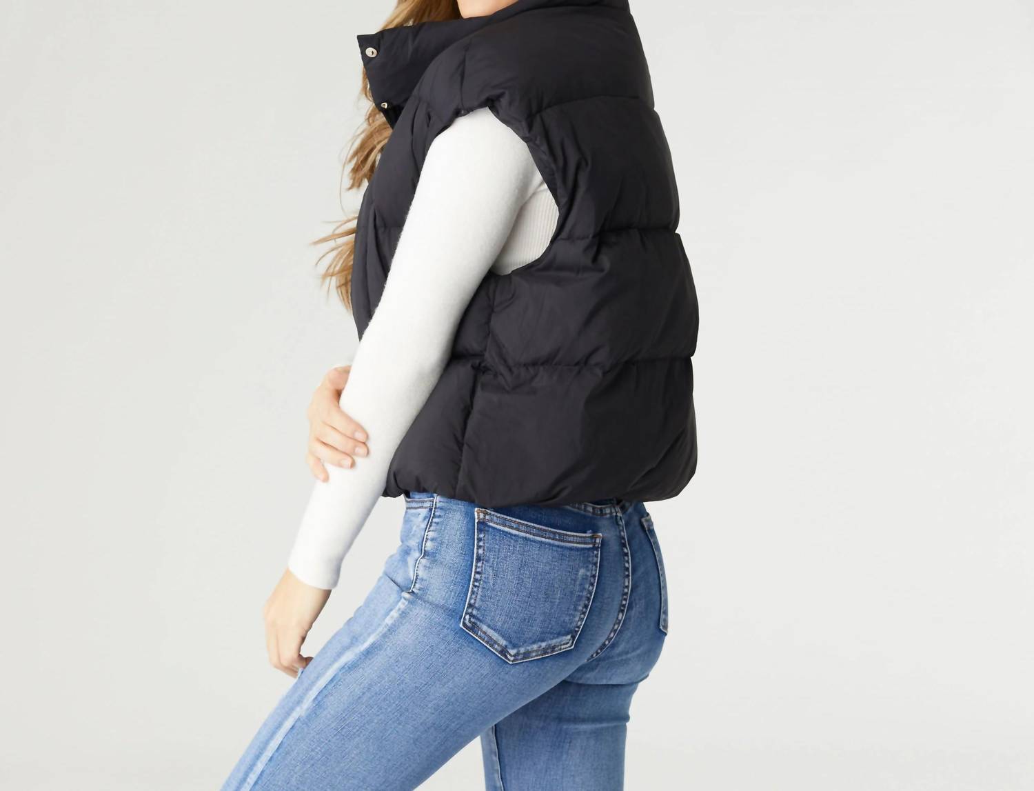 Coco + Carmen - Jana Chunky Down Vest With Cinched Bottom