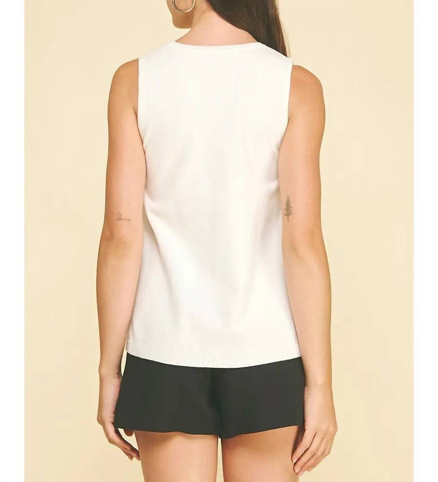 Pinch - Rhinestone Knit Top
