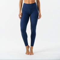 BBrazil Clothing Basket Weave Jacquard Long Leggings in indigo blue - women's pants