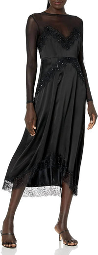 The Kooples - Lace Up Midi Dress